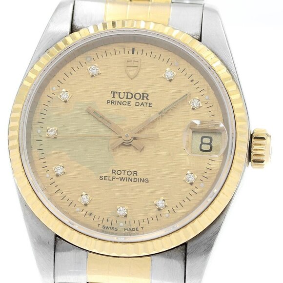 TUDOR Prince Oyster Date 72033 10P diamond cal.2824-2 Automatic Boy's - Picture 6 of 14